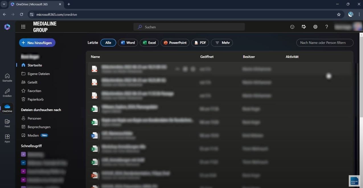 Startseite-OneDrive